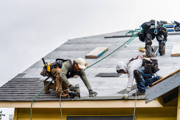 Professional Gutter Installation technician working in Caddo Mills, TX